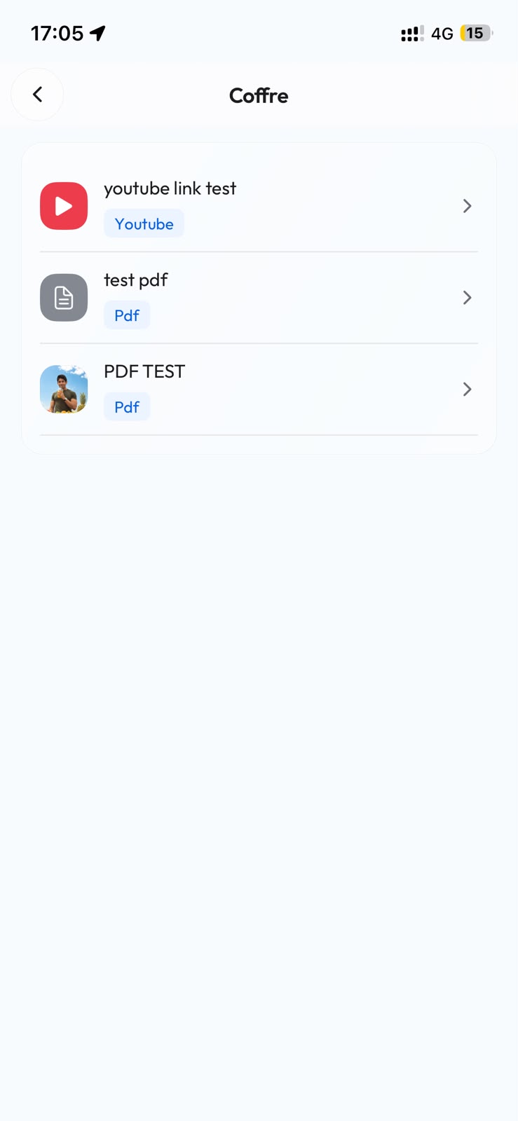 FitnScale mobile app: Resource vault